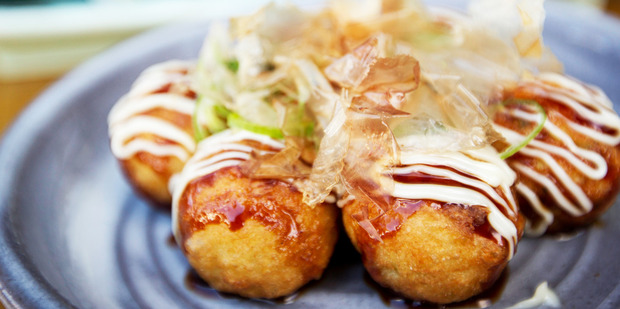 Octopus balls, takoyaki, at Taiko. Photo / Richard Robinson