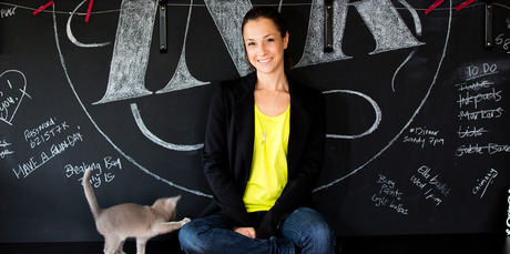 Suzie Gregory has a love for chalkboard typography. Photo / Babiche Martens