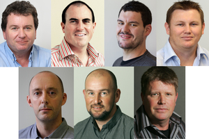 The Herald Olympics team, including (clockwise from top left) David Leggat, Andrew Alderson, Troy Rawhiti-Forbes, Dylan Cleaver, Mark Mitchell, Brett Phibbs and Michael Brown.