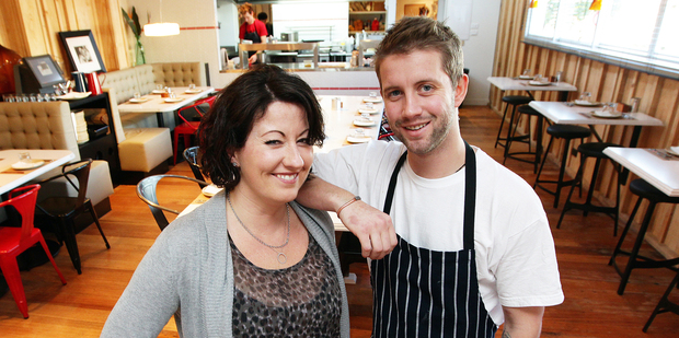 Amanda Williams and Stephen Smith of the Tin Soldier Restaurant: enjoyable, if noisy. Photo / Doug Sherring