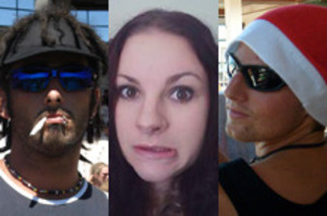 The three victims of the crash - from left - driver Dylan Kingi, Holly Kay Gunn and Peter Bunyan. Photos / Facebook