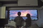 Motek's new Oxford 5 caravan was a great way to travel with the whole family to Clarks Beach in comfort and style. Photo / Supplied Motek's new Oxford 5 caravan was a great way to travel with the whole family to Clarks Beach in comfort and style. Photo / Supplied