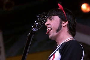 Dave Grohl performs with the Foo Fighters at the 2000 Big Day Out. Photo / Brett Phibbs