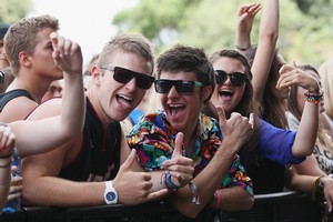 Fans enjoy listening to David Dallas perform on stage during Big Day Out 2012. Photo / Getty Images