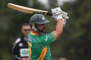 Peter Ingram and Jamie How put on a record opening stand of 201. Photo / Getty Images