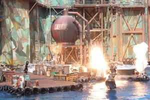 The 'WaterWorld' live show at Universal Studios on Sentosa Island, Singapore. Photo / Jill Worrall