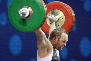 Richie Patterson is aiming to become the lightest New Zealand weightlifter to successfully hoist 200kg. Picture / Getty Images