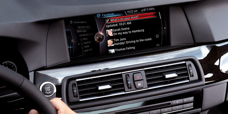 BMW's beefed-up iDrive and matching software has opened up a world of opportunities, including speech recognition to send texts and emails as you drive. Photo / Supplied
