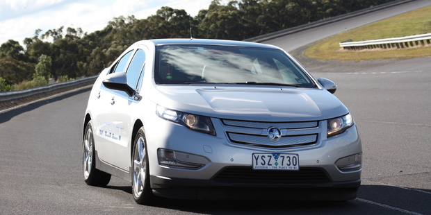 The slightly pre-production Holden Volt at the company's Lang Lang Proving Ground in Victoria. Photo / Matt Greenop