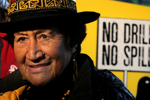 Te Whanau a Apanui rununga chairwoman Adelaide Waititi was at court supporting Elvis Teddy. Photo/ Alan Gibson
