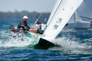 New Zealand sailors Hamish Pepper and Jim Turner. Photo / AP