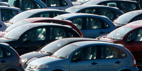 Citroen cars park outside the Aulnay sous Bois factory, near Paris, France. Photo / AP