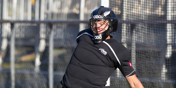 Black Sticks goalkeeper Kyle Pontifex is employed part-time by OBO to provide player feedback. Photo / Paul Estcourt