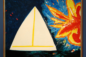 'Vessel and Blast' by Pat Hanly at Edmiston Gallery. Photo / Supplied