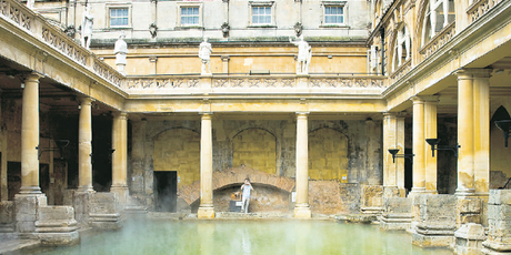 The entrancing waters of the old Roman bath are a sensation for the mind and eyes alone - swimming is not permitted. Photo / Supplied