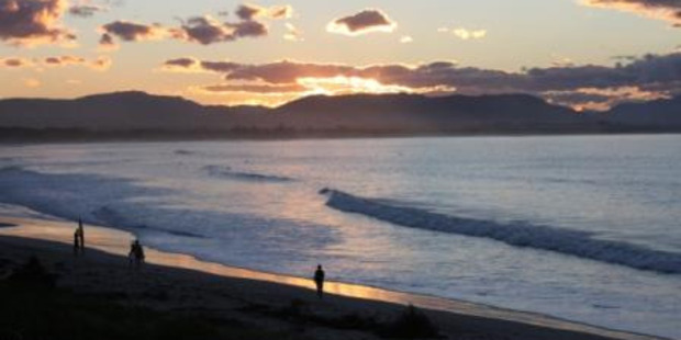 Byron Bay at sunset. Photo / Colin Espiner