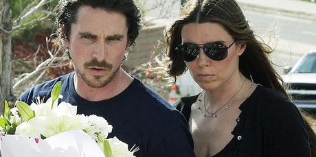 Christian Bale and his wife Sibi Blazic visit a memorial in Aurora, Colorado, to pay their respects to the victims of Friday's mass shooting. Photo / AP