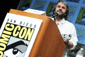 Peter Jackson talks to fans at Comic-Con in San Diego. Photo / AP