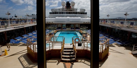 The pool aboard the 90,000 tonne Queen Victoria cruise ship. Photo / Dean Purcell