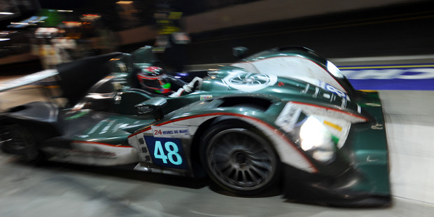 Brendon Hartley at the Le Mans 24-hour in a Murphy Prototypes Oreca 03-Nissan LMP2 car. Photo / Daily Sports Car