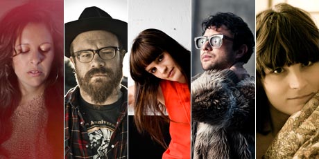 APRA contenders: (From left) Stephanie Brown, Adam McGrath, Annah Mac, Kody Nielson and Lydia Cole. Photos / Supplied