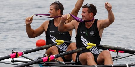 Nathan Cohen (left) and Joseph Sullivan's gold was the lift the New Zealand squad needed.Picture / Mark Mitchell