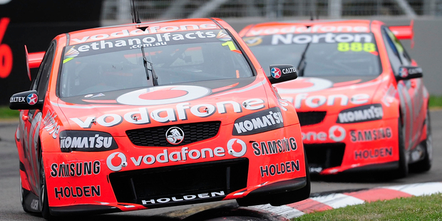 The Vodafone logo will vanish, and Casey Stoner may become a V8 driver. Photo / Getty Images