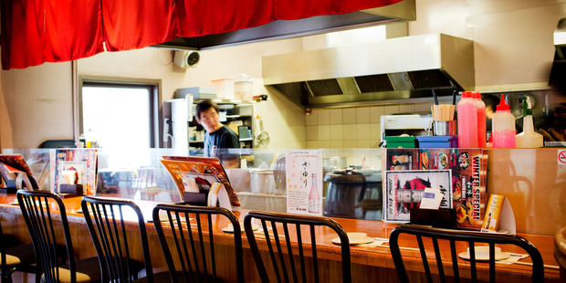 Endearing calls of welcome from the staff add to the vibrant atmosphere in Nishiki. Photo / Babiche Martens