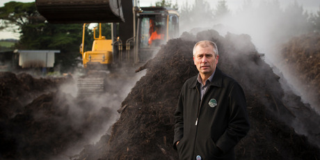 Living Earth general manager George Fietje hopes Auckland Council will bring in kerbside organic collection. Photo / Greg Bowker