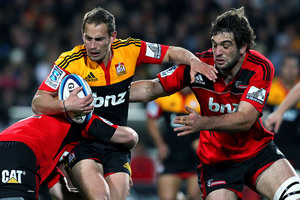 Andrew Horrell (left) is among the impressive performers unearthed by the Chiefs this season.
Photo / Anthony Au-Yeung