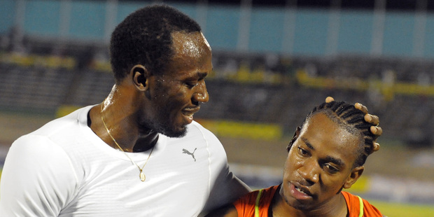 Bolt is the superstar, the man who four years ago changed sprinting forever; Yohan Blake is the young pretender, the reigning world champion. Photo / AP.