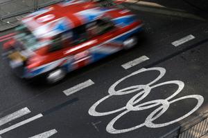 Lanes marked for Olympic vehicles have irked London's cabbies and private motorists. Photo / AP