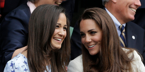 Pippa and Kate Middleton. 'These are proper trophy womenwho understand the deal.'
Photo / AP
