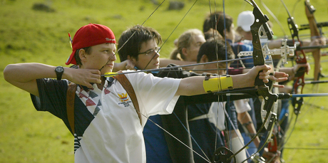 Archery where the aim is to always have your eyes on the target. Photo / Greg Bowker