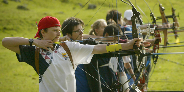 Archery where the aim is to always have your eyes on the target. Photo / Greg Bowker