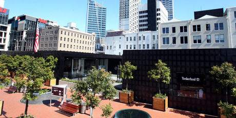 A restaurant and boutique zone will replace the pop-up stores at the Galway St-Commerce St corner. Photo / Janna Dixon