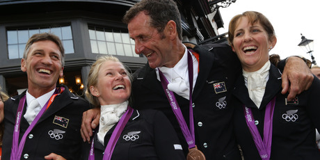 Mark Todd partied with his team-mates. Photo / Mark Mitchell