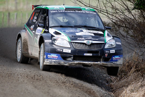 Hayden Paddon will drive a different Skoda Fabia S2000 in the Finland Rally from the one he drove to win the SWRC class at Rally NZ. Photo / APN
