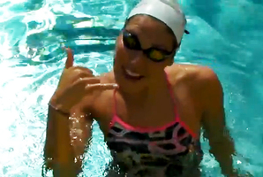 A member of the US Olympic swim team dancing to 'Call Me Maybe'. Photo / YouTube
