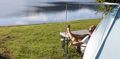 Camping at Fong-on Bay in Dunbarra State Park. Photo / Colin Espiner