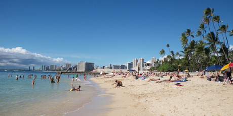 If you're tired of Waikiki's crowds, Kaimana Beach is a great alternative. Photo / Supplied