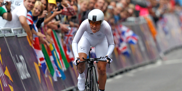 New Zealand' s Linda Villumsen finished just short of an Olympic bronze. Photo / Mark Mitchell