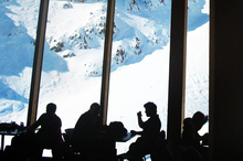 The cafe at the top of Whakapapa skifield, Mt Ruapehu. Photo / Edward Rooney