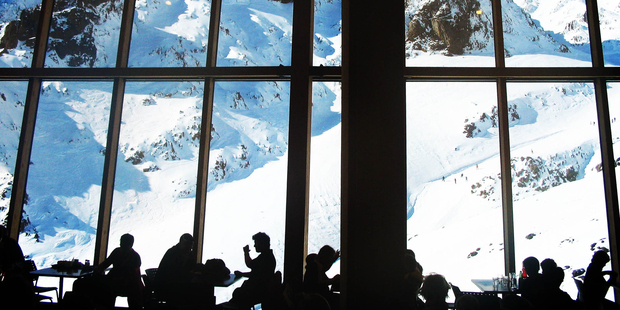The cafe at the top of Whakapapa skifield, Mt Ruapehu. Photo / Edward Rooney