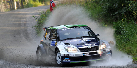 Hayden Paddon during day one of Rally Finland. Photo / Honza Fronek