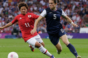 USA's victory over Japan in the women's gold medal football last night was marred by a slew of racist tweets. Photo / AP