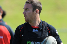 James Maloney going down injured after 16 minutes against the Sharks may just be the best thing to happen for the Warriors on a humiliating Sunday afternoon. Photo / Greg Bowker.