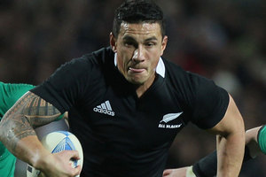 A question mark still hangs over the availability of Sonny Bill Williams for the All Blacks' first two games of the Rugby Championship against Australia. Photo / Getty Images.