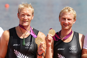 Eric Murray and Hamish Bond. Photo / Brett Phibbs