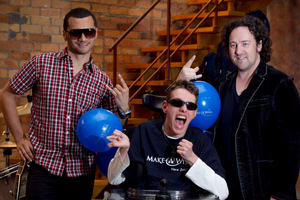 Jason Kerrison (left), Keegan Lewis and Bobby Kennedy spent the day together. Photo / Natalie Slade